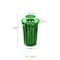 Alpine Industries 38 gal Round Outdoor Can, Green, Galvanized Steel, 27 in ALP479-38-1-GRN - alternate 9